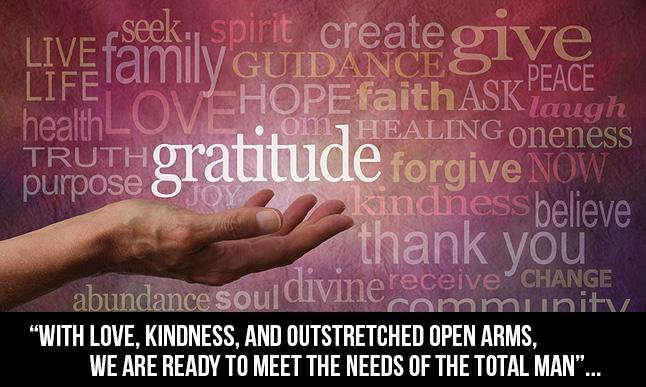 With Love, Kindness and outstretched open arms...